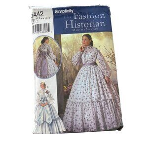 Simplicity 5442 Sewing Pattern Size 6-12 Civil War Scarlet Ohara Dresses UNCUT